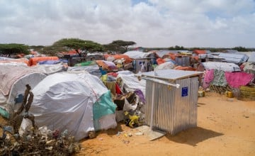 K7 camp on the Afgoye corridor outside Mogadishu, Somalia, where Concern is partnering with ECHO in water and sanitation work. Photo: Concern Worldwide.