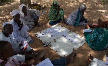 A community plans for an emergency in the Sila Region, Chad. Photo: Dom Hunt/Concern Worldwide.