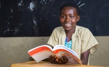 Grace is a Grade 6 student at Mpinga Primary School in Cibitoke, Burundi where Concern Worldwide has renovated the premises and awarded books to school children. Photo taken by Irenee Nduwayezu / Concern Worldwide.
