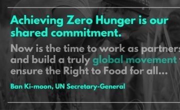 Achieving Zero Hunger is our shared commitment. Photo: Ban Ki-Moon.