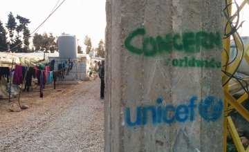 Concern and Unicef-supported Syrian refugee settlement in northern Lebanon. Photo: Concern Worldwide. 