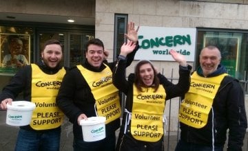 Concern Fast volunteers outside Concern's offices in Dublin. Photo: Concern Worldwide. 