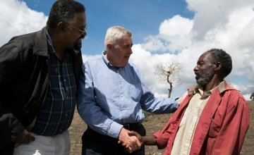 Dominic MacSorley meeting with beneficiaries in Ethiopia. Photo: David Hunn/Concern Worldwide. 