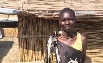Maria, displaced by war, is a resident of Bentiu Protection of Civilan Camp in South Sudan. Photo: Concern Worldwide. 