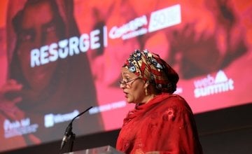 Deputy Secretary-General of the UN Amina Mohammed speaking at Resurge2018, asks us to remember that the millions affected by conflict around the world “are not numbers, nor are they data, they are very much individuals in need”. Photo: Photocall Ireland. 