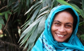 Kulsum Begum farmer. mother of three & participant in Char Integrated Programme (CIP) in Bangladesh. Photo: Sadia Hossain/Concern Worldwide.
