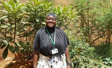 Rakia Adamou works as a security guard for Concern in Niger. Photo: Concern Worldwide. 
