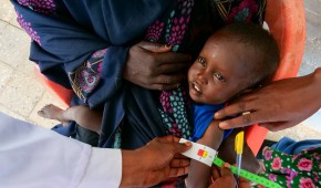 Mubashir getting his MUAC measurements taken in Ethiopia