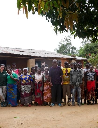 Farmers from Samu village pose with Concern staff members