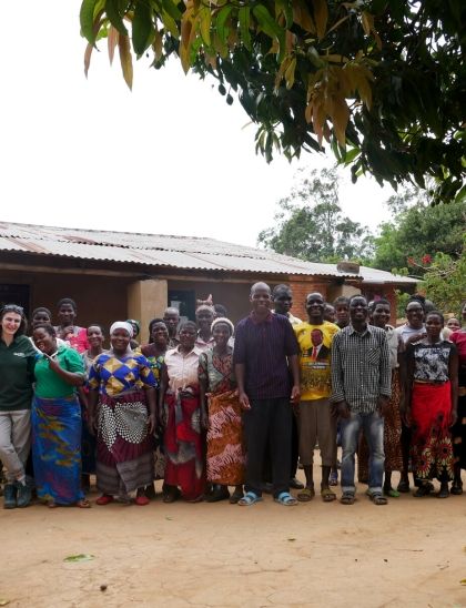 Farmers from Samu village pose with Concern staff members