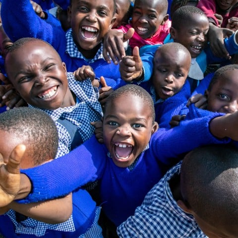 Children in  Gatoto Community School in Nairobi. Photo: Gavin Douglas