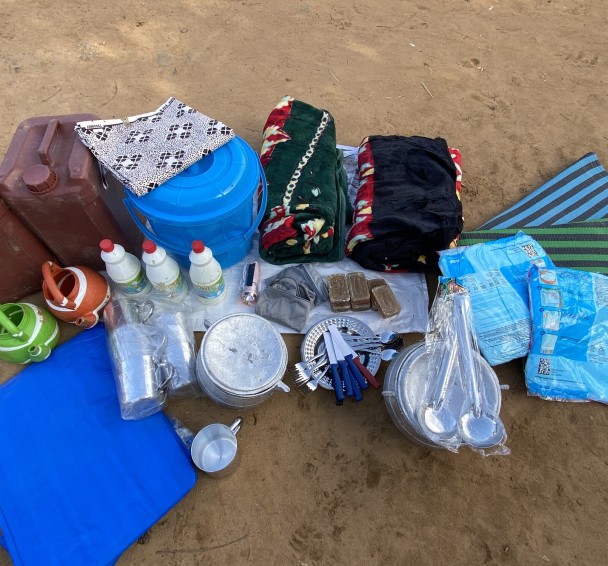 NFI kit given out by Concern at Chad refugee camp