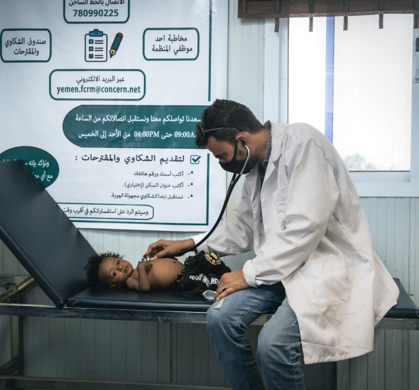 Basam is given a medical check-up