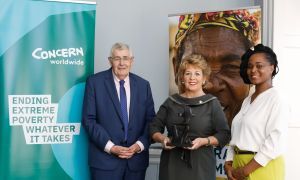 Ambassador Geraldine Byrne Nason receiving the Women of Concern Award.