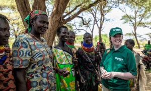 Concern&#039;s Youth Climate Ambassador Dearbhla Richardson meets with the women of the Kangalita Irrigation Scheme in Turkana County, Kenya