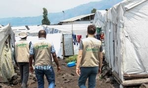 DRC Concern team visit Bulengo displacement site in Goma, North Kivu. Photo: Samuel Isenge/Concern Worldwide