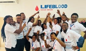 The team from LifeBlood at the National Transfusion Centre in Freetown, Sierra Leone. Photo: LifeBlood/Concern Worldwide