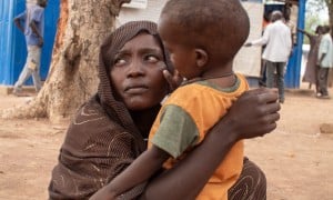Fatima Mohammed Mawai (22) and her son