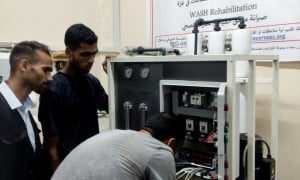 Concern is providing funding and technical support for a water filtration unit at Al Rantisis Hospital in Gaza city. Photo: CESVI 