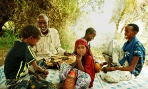 Hussein Abdulahi Hussein (60) a farmer and a father of 12 children, in Alloley Kebele, Dollo Bay District in the Somali Region of Ethiopia. Hussein leads a group of 45 farmers who are part of an agriculture group supported by the Hannano Programme. With this support, they received improved variety of seeds, a generator, fuel, water pumps, and training. Photo: Adnan Ahmed/Concern Worldwide