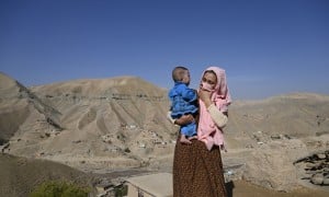 Khadija* is married and is a young mother to seven-month-old baby girl Zoya* in Noor Aba village. She brought Zoya to a Concern-supported Family Health House in the area where she was treated for malnutrition. Photo: Nava Jamshidi/Concern Worldwide