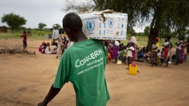 Concern staff work tirelessly at a nutrition clinic in South Sudan