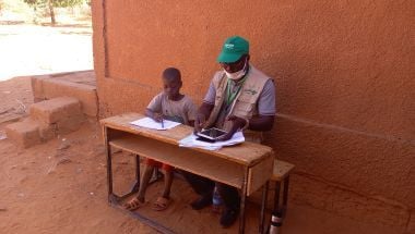 EGRA Survey, Aguèye School, November 2021. Photo: Anna Soravito / Concern Worldwide.