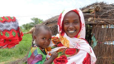 Young Chadian mother with her two-year-old son