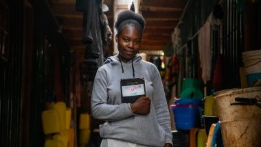 As part of Concern’s Let Every Girl Succeed Programme, Hannah received a bursary to cover her school fees, a girls’ school kit, which included books, uniform, shoes, schoolbag and stationery, and a dignity kit, including a supply of period products. She was also enrolled on a school mentorship support programme