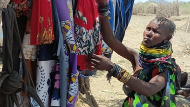 Rebecca Akai Ewoi at her shop in Kalopeta in Turkana