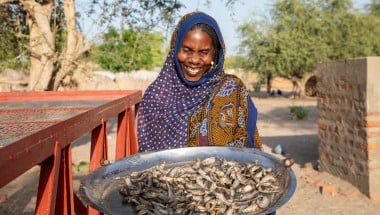 Hawa Abakebir (35). Hawa is the president of goumachirom 2 fishing group in Bassa Bol, Lac Province. Photo: Eugene Ikua/Concern Worldwide