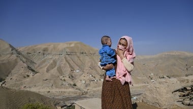 Khadija* is married and is a young mother to seven-month-old baby girl Zoya* in Noor Aba village. She brought Zoya to a Concern-supported Family Health House in the area where she was treated for malnutrition. Photo: Nava Jamshidi/Concern Worldwide