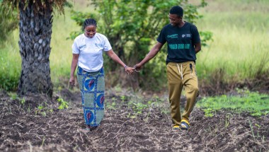 Isha and her partner Unisa took part in the Living Peace initiative, which helped them develop healthier ways to cope and communicate, strengthening their relationship. Photo: Eugene Ikua/Concern Worldwide.