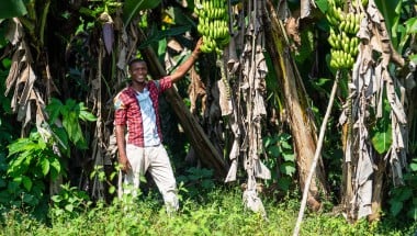 Issa K. Conteh in his village