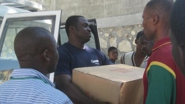 Concern staff member Jeanfrenel Tham in Haiti. Photo: Concern Worldwide. 