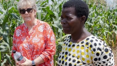 Anne OMahony and Stawa James in Malawi. Photo: Concern Worldwide