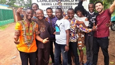The data collection team pose for a photo after completing training for the Early Grade Reading Assessment exercise. Photo: Concern Worldwide 