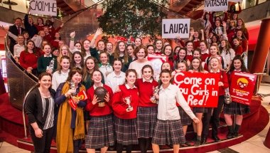 The team and supporters from Sacred Heart Clonakilty, winners of the Concern Debates final in May 2017. Photo: Ruth Medjber/Concern Worldwide.