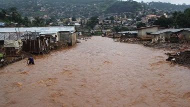 Aftermath of the mudslides in Freetown, Sierra Leone. Photo taken two weeks later on August 29 by Kristen Myers / Concern Worldwide