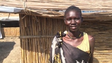 Maria, displaced by war, is a resident of Bentiu Protection of Civilan Camp in South Sudan. Photo: Concern Worldwide. 