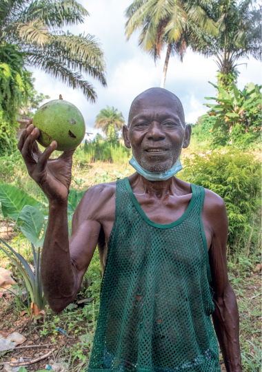 Abraham is very proud of the large avocados he’s been able to grow because of people like you.