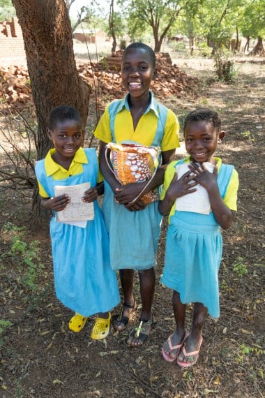 Kate (12), Eliza (7) and Omega (6) live in Mchiliko, TA Teuqani, Nsanje District