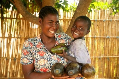Memory and Steven with their avocado