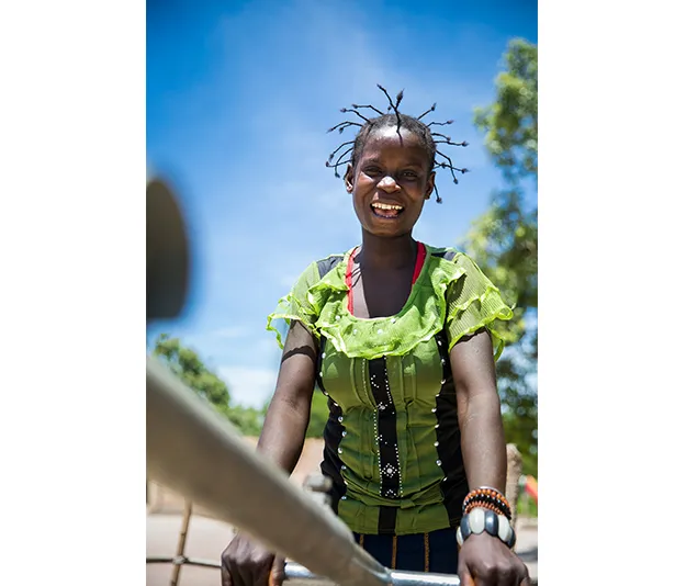 Mama Kabula (16) of Mulombwa village in Manono territory, DRC. Photo: Concern Worldwide. Mama Kabula (16) of Mulombwa village in Manono territory, DRC. Photo: Concern Worldwide.