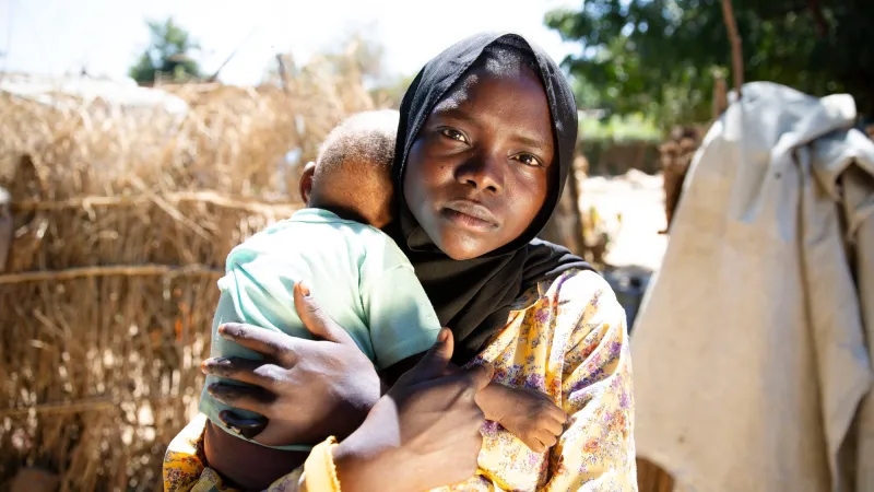 Nedal and her son Abdul Kareem
