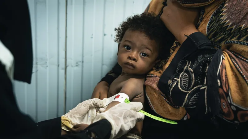 Basam* attends a Concern supported health clinic in Yemen