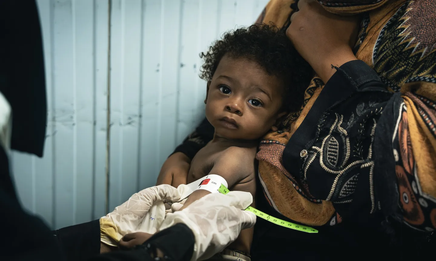 Basam* attends a Concern supported health clinic in Yemen