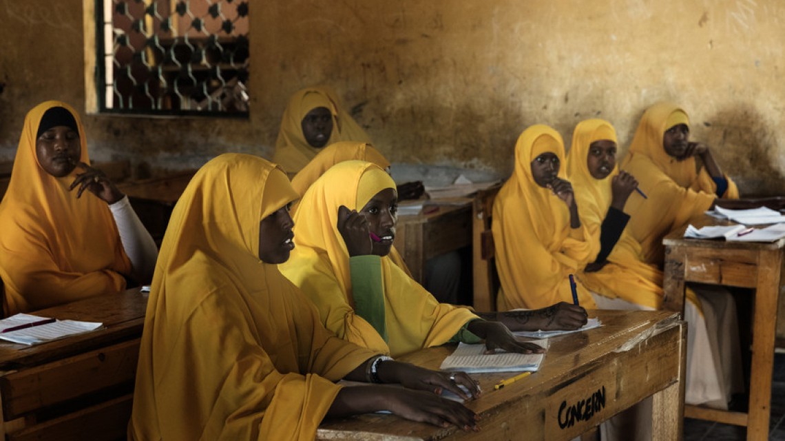Female Students attend the SHG literacy and numeracy classes. Photo: Marco Gualazzini/ Concern Worldwide.