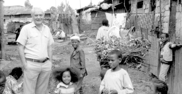 Fr Jack Finucane in Ethiopia. Photo: Concern Worldwide.