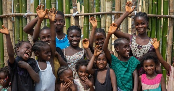 Happy children of Buigba Town. Since the town well was constructed 3 month prior, the town has fully implemented the WASH programme to great effect. Photo: Gavin Douglas / Concern Worldwide.